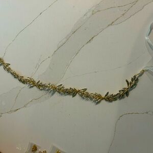 Rhinestone ribbon for wedding gown or special occasion dress.